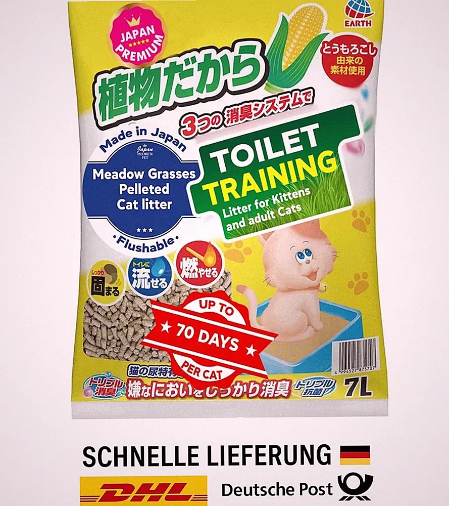 Premium Katzenstreu aus Wiesengras – Klumpstreu, natürlich & staubfrei - 7L