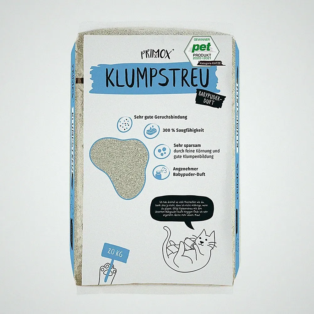Primox Katzenstreu Babypuderduft 20 kg