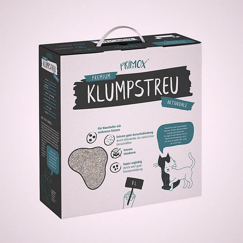 Primox Premium Katzenstreu Aktivkohle 8 L
