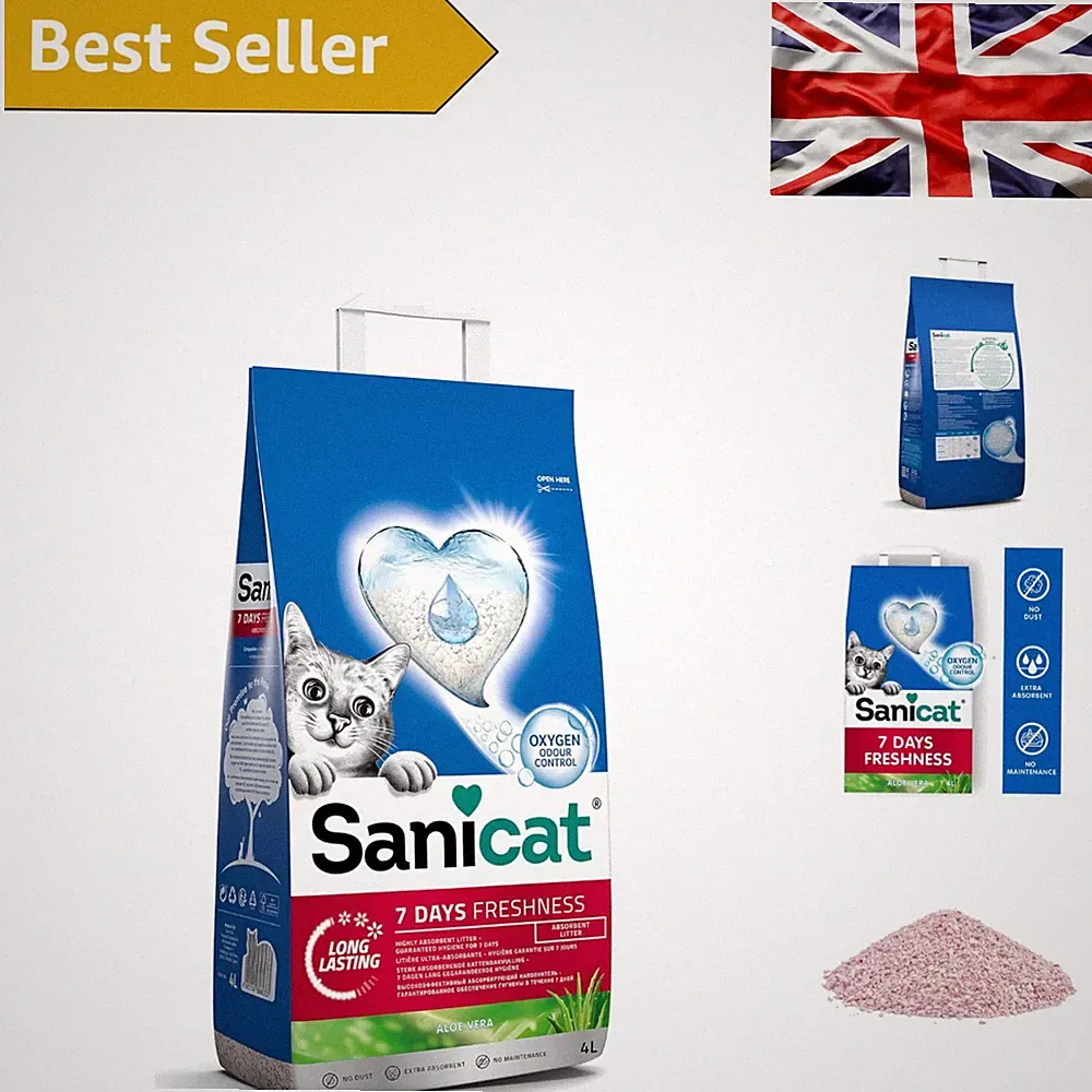 Sanicat 4L Aloe Vera Katzenstreu - geruchsneutralisierende & schnell einziehende Formel