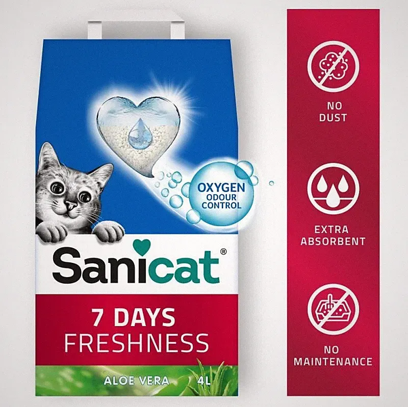 Sanicat 7 Days Freshness Aloe Vera Katzenstreu 16 Liter