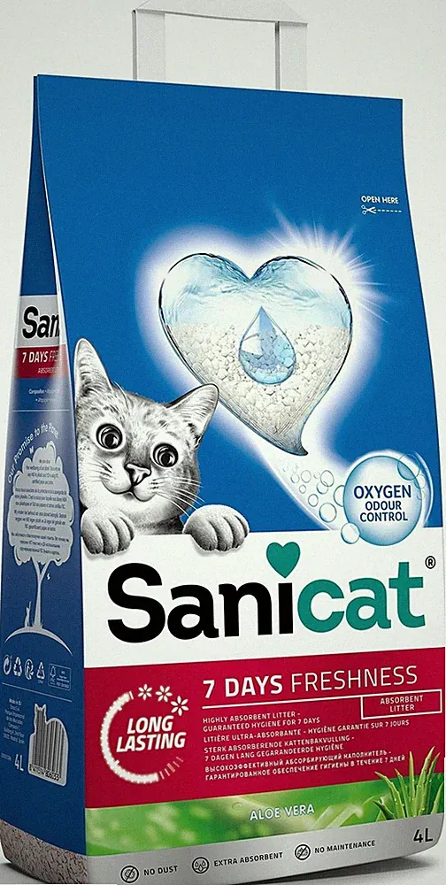 Sanicat - Classic Katzenstreu mit Aloe Vera | 7 Tage Geruchshemmer | Schnell einziehend