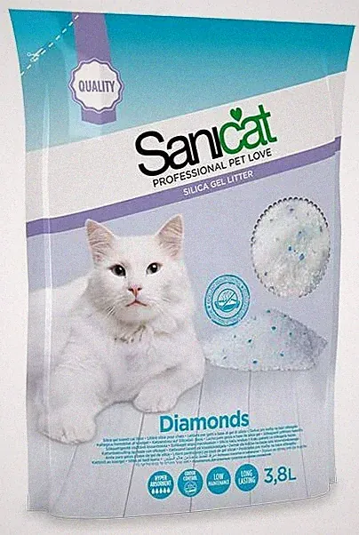 Sanicat Diamonds Silica Gel Katzenstreu Kristalle 3,8 l