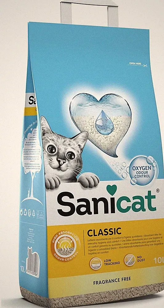 Sanicat klumpfreies klassisches Katzenstreu unparfümiert 10 l UK