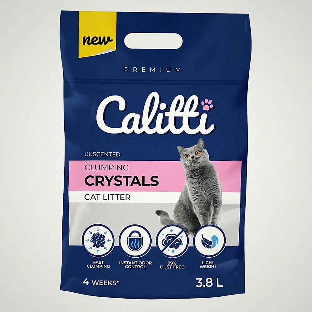Silikat Klumpstreu Katzenstreu Calitti Clumping Crystals 3,8L