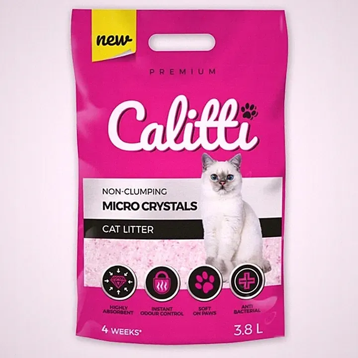 Silikat Ultrafeines Katzenstreu Calitti Micro Crystals - Staubfrei 3,8l