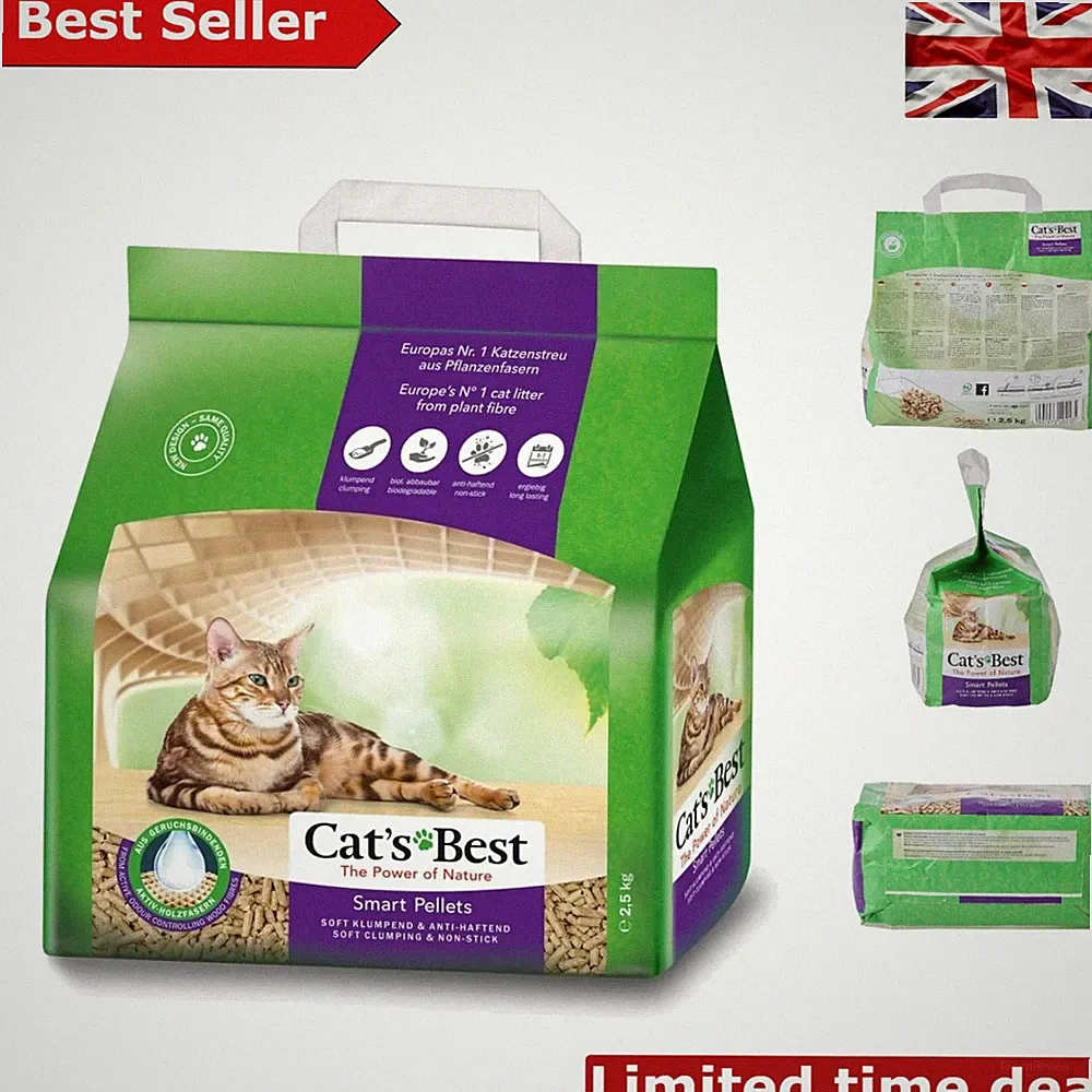 Smart Pellets Katzenstreu 2,5 kg - biologisch abbaubar & unparfümiert für empfindliche Katzen