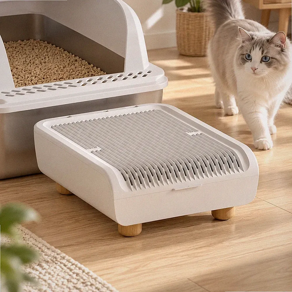 Streu-Fangstufenmatte Pfotenfreundlich für ältere Katzen