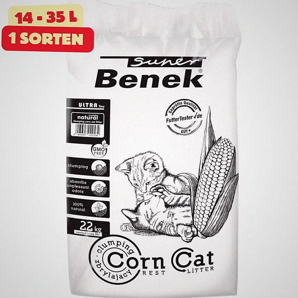 Super Benek Corn Cat Ultra Natural Katzenstreu Klumpstreu Biologisch Abbaubar
