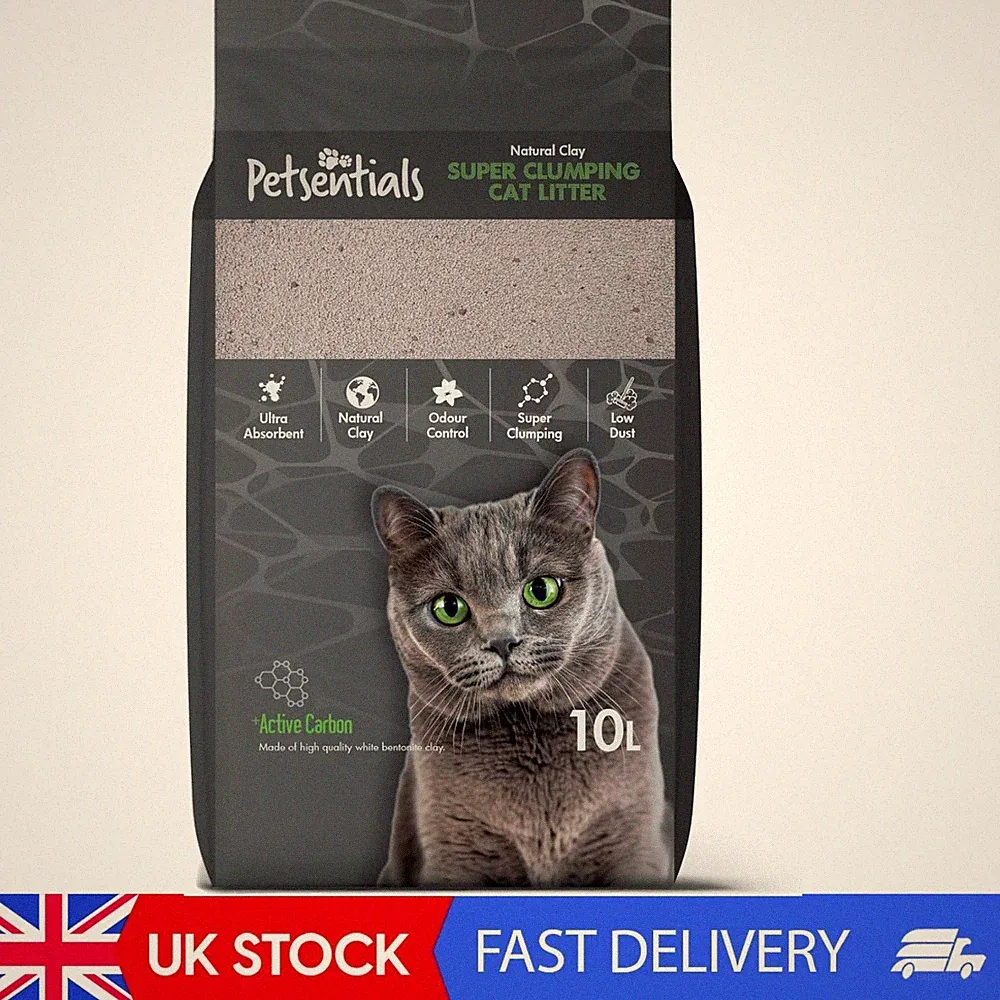 Super klumpendes Katzenstreu mit Aktivkohle - 10L | Ultra saugfähig
