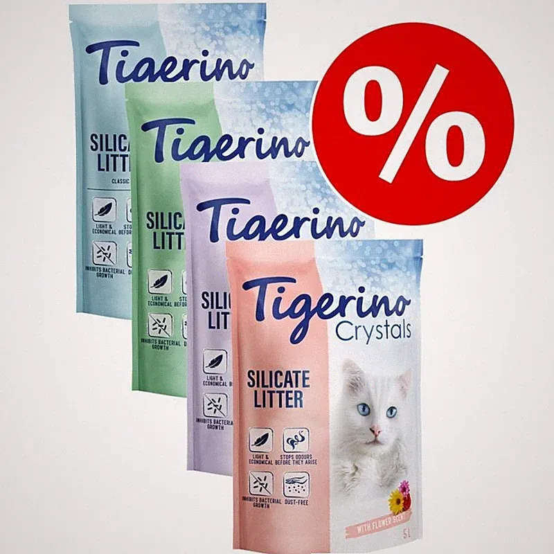 Tigerino Crystals Katzenstreu gemischt Auswahl Katzenwürfe 30 Liter versch.