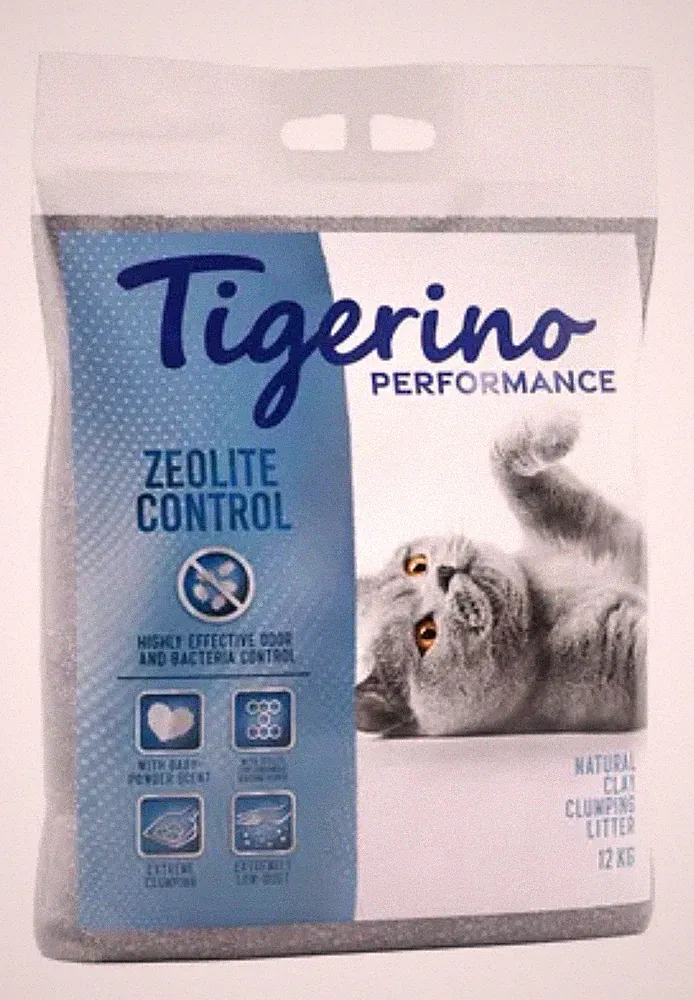 Tigerino Performance Katzenstreu Zeolite Control - Babypuderduft