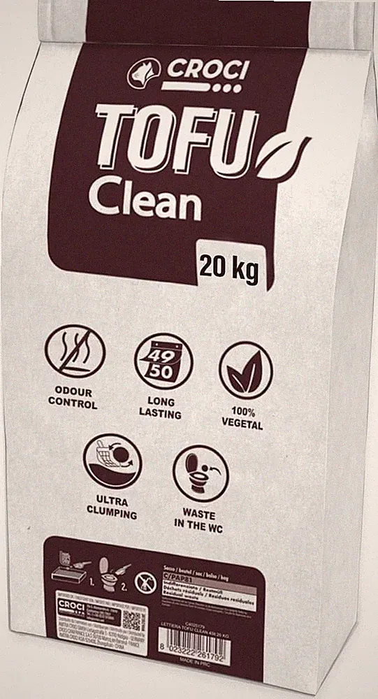Tofu Clean Katzenstreu, klumpend, biologisch abbaubar, 100% pflanzlich, geruc...