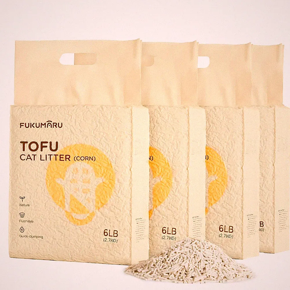 Tofu Katzenstreu 10,8 kg Klumpstreu Staubfrei Geruchskontrolle Maispellets Mais
