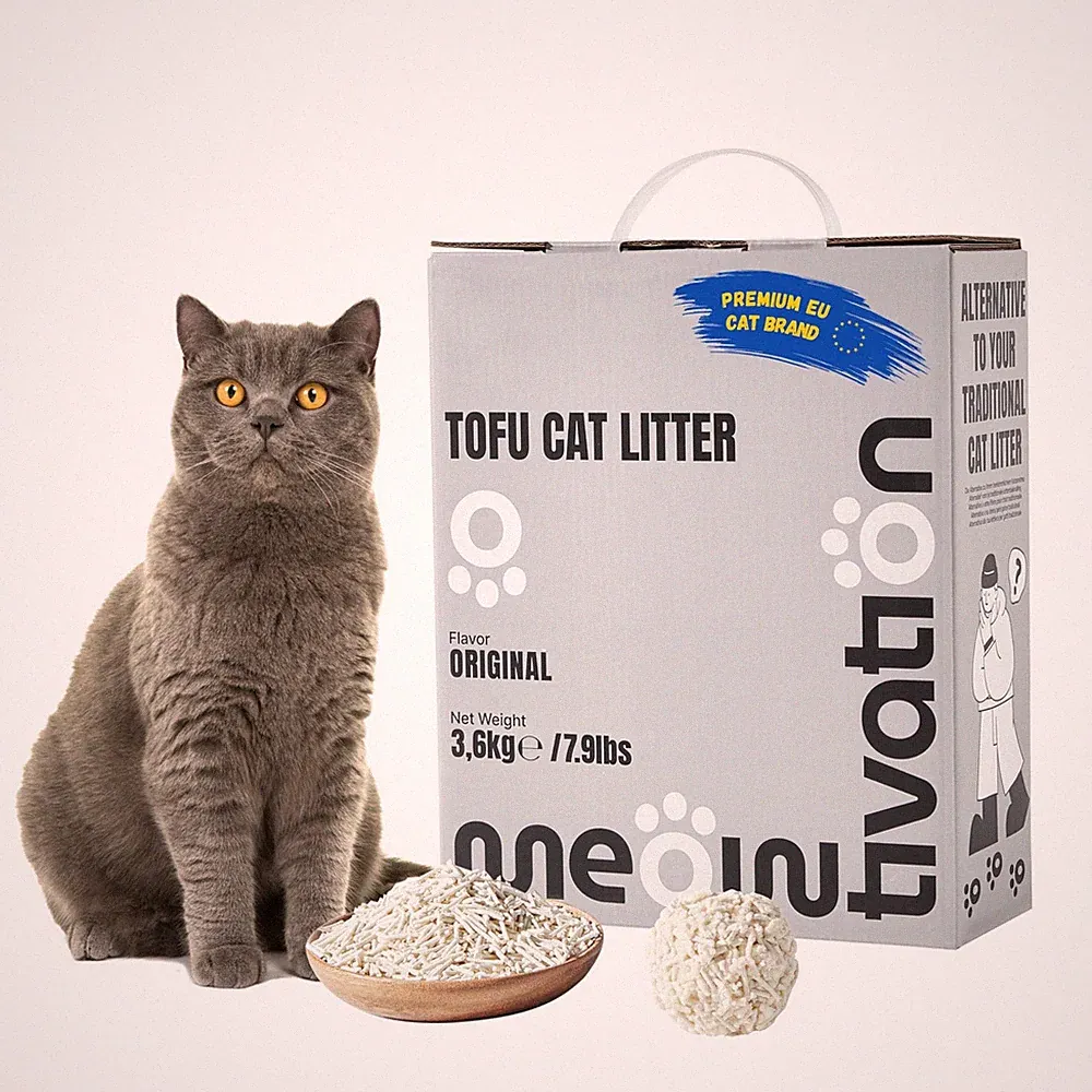Tofu Katzenstreu 3,6 kg Klumpend und pflanzlich aus Erbsenfasern, 99% staubf...