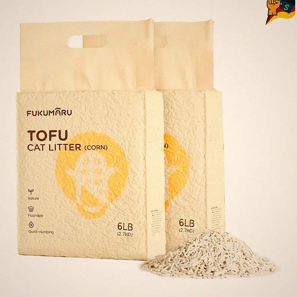 Tofu Katzenstreu 5,4Kg 2Er Pack Klumpend Staubfrei Geruchskontrolle Biologisch