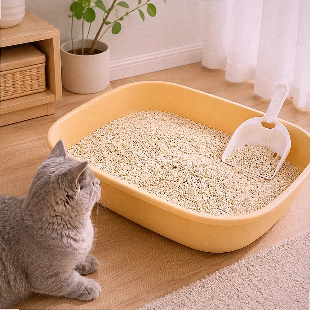 Tofu Pflanzenfaser klumpende Katzenstreu Pellets zur einfachen Reinigung