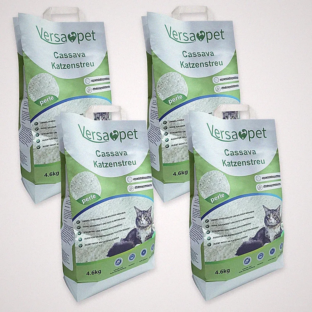 Versapet CASSAVA Katzenstreu klumpend Klumpstreu 4 x 4,6 kg Maniok