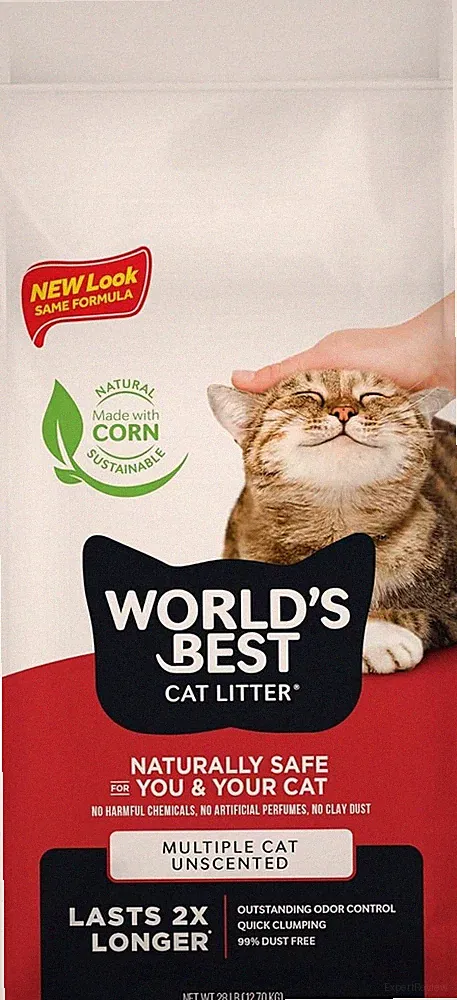 Weltbestes Katzenstreu 28 Pfund Original Comfort Care unparfümiert, 12,7 kg