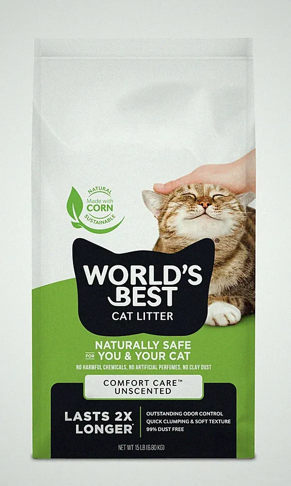 WELTBESTES KATZENSTREU Comfort Care unparfümiert 15 Pfund natürliche Inhaltsstoffe