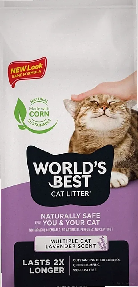 WELTBESTES KATZENSTREU Mehrere Katzen Lavendel Duft 28 Pfund Natürlich Spülbar