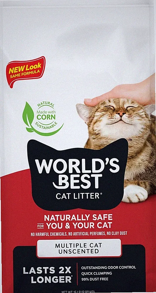 WELTBESTES KATZENSTREU Mehrere Katzen unparfümiert 15 Pfund natürliche Inhaltsstoffe