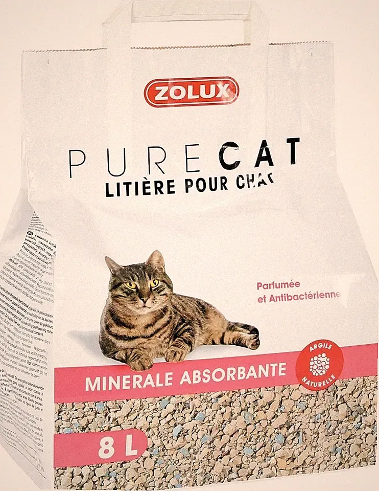 ZOLUX PURECAT Mineral-Saugstreu parfümierte Katzenstreu 8 l